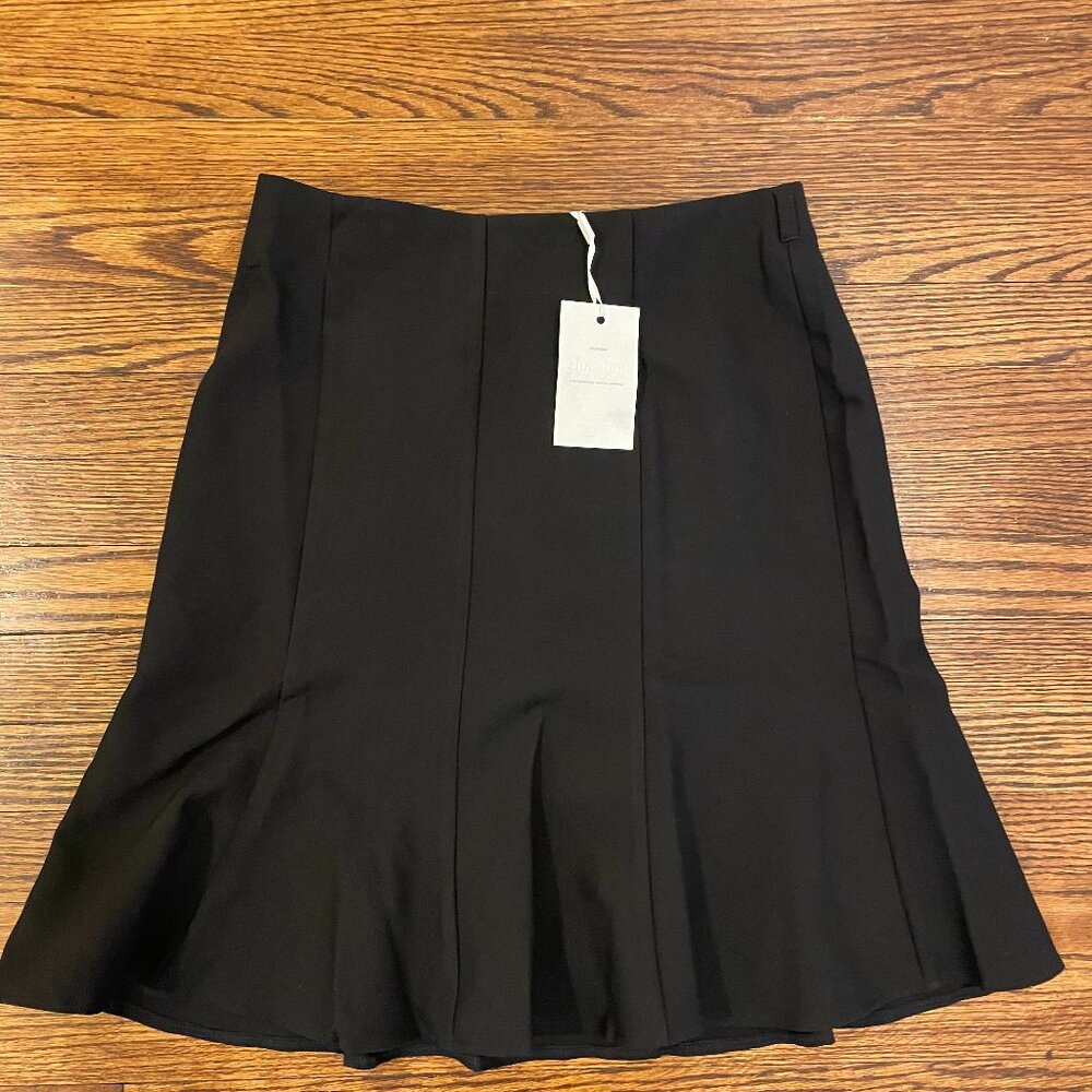 Black Flowy Pleated Skirt